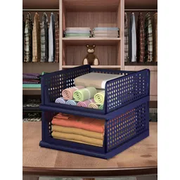 Myntra Elegant Homes Blue Set of 2 Regular Drawer Organiser Organisers-image-48