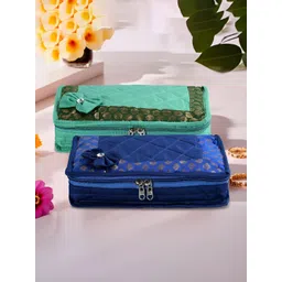 Myntra Elegant Homes Blue Set of 2 Regular Jewellery Organiser Organisers-image-49