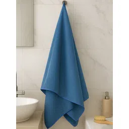 Myntra Elegant Homes Blue Super Soft Waffle Weave Microfiber Bath Towel-picture-20