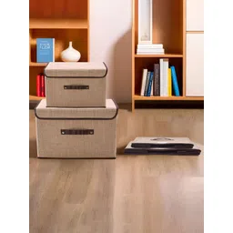 Myntra Elegant Homes Brown 4 Pieces Foldable Drawer Organisers-picture-37