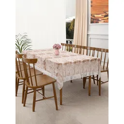 Myntra Elegant Homes Brown Abstract Waterproof 8-Seater Table Cover-picture-36