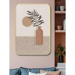 Myntra Elegant Homes Brown & Black Abstract Printed Wooden Wall Art-picture-10