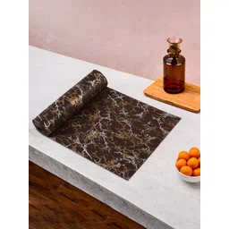 Myntra Elegant Homes Brown & Gold-Toned Printed Shelf Liner Organiser-picture-24