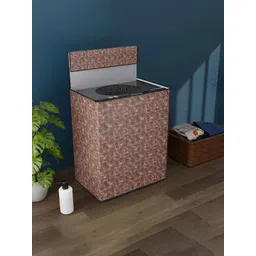 Myntra Elegant Homes Brown & Red Printed Front Loaded Washing Machine Cover-picture-24