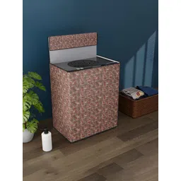 Myntra Elegant Homes Brown & Red Printed Front Loaded Washing Machine Cover-picture-29