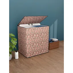 Myntra Elegant Homes Brown & Red Printed Washing Machine Cover-picture-25