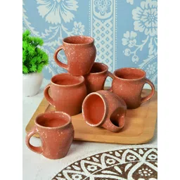 Myntra Elegant Homes Brown & White 6 Pieces Ceramic Glossy Cups-picture-18
