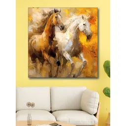 Myntra Elegant Homes Brown & White Animal Printed Canvas Wall Art-picture-11