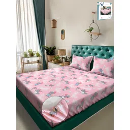 Myntra Elegant Homes Cartoon Characters 400 TC King Bedsheet with 2 Pillow Covers-picture-31