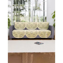 Myntra Elegant Homes Cream 3 Seater Cotton Sofa Cover-picture-25