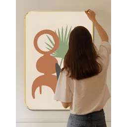 Myntra Elegant Homes Cream-Coloured & Green 1 Piece Wood Other Wall Paintings image 4