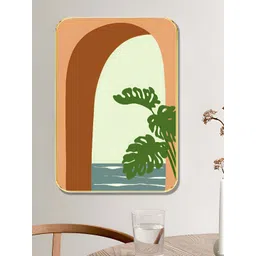 Myntra Elegant Homes Cream-Coloured & Orange 1 Piece Wood Other Wall Paintings-picture-19