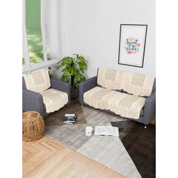 Myntra Elegant Homes Cream-Coloured Cotton Sofa Cover-picture-22