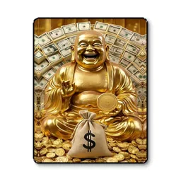 Myntra Elegant Homes Gold-Toned & Black Laughing Buddha Money Wall Art-picture-32