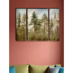 Myntra Elegant Homes Green & Blue 3 Pieces Floral & Botanical Wall Art-picture-30