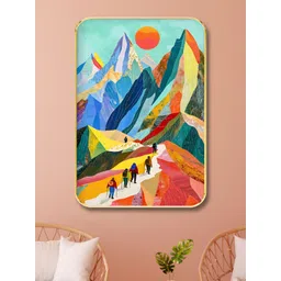 Myntra Elegant Homes Green & Blue Wooden Wall Art-picture-13