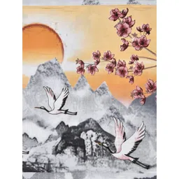 Myntra Elegant Homes Green & White Printed 180 TC Cotton King Bedsheet Set 2.70 m x 2.70 m image 3