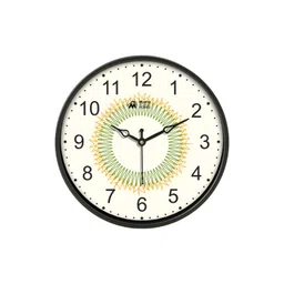 Myntra Elegant Homes Green & White Printed Analogue Round Contemporary Wall Clock-picture-16
