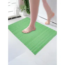 Myntra Elegant Homes Green Textured 110 GSM Anti Skid Bath Rugs-picture-15