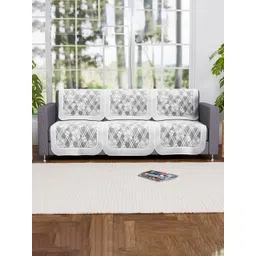 Myntra Elegant Homes Grey 3 Seater Cotton Sofa Cover-picture-36