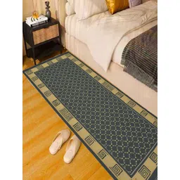 Myntra Elegant Homes Grey & Beige Printed Anti Skid Bed Runner-picture-49