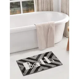 Myntra Elegant Homes Grey & Black Geometric 1600GSM Anti-Skid Bath Rug-picture-41