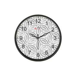 Myntra Elegant Homes Grey & Black Printed Analogue Round Contemporary Wall Clock-picture-31