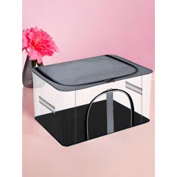 Myntra Elegant Homes Grey Cloth Storage Bag With Handle-image-1