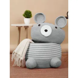 Myntra Elegant Homes Grey Cotton Reusable Multi-Utility Organisers-picture-35