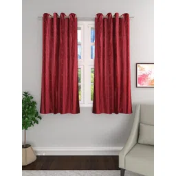 Myntra Elegant Homes Maroon 2 Pieces Ethnic Motifs Room Darkening Window Curtain-picture-32
