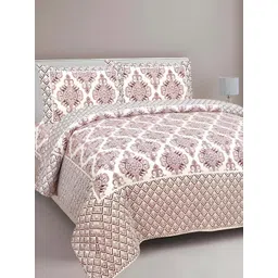 Myntra Elegant Homes Maroon Printed Pure Cotton 240 TC King Bedsheet Set-2.74 m x 2.25 m-image-28