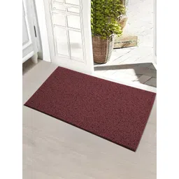 Myntra Elegant Homes Maroon Self-Designed Anti-Slip Water Absorbent Large Doormat-picture-14
