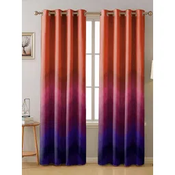 Myntra Elegant Homes Maroon Set of 2 Black Out Door Curtain-image-5