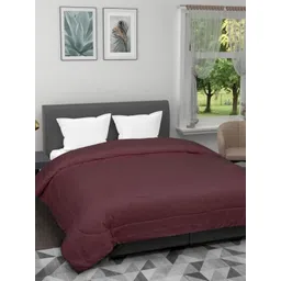 Myntra Elegant Homes Maroon Striped AC Room 150 GSM Double Bed Comforter-picture-22