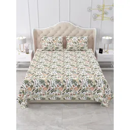 Myntra Elegant Homes Multi 260 TC Superfine Ethnic Motifs Cotton Super King Bedsheets-picture-16