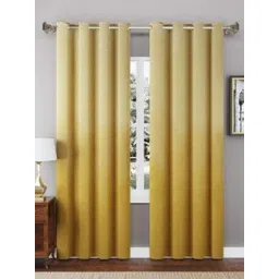 Myntra Elegant Homes Mustard 2 Pieces Velvet Window Curtains-picture-38