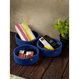 Myntra Elegant Homes Navy Blue & Black 3 Pieces Reusable Multi-Utility Organisers-picture-12