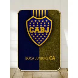 Myntra Elegant Homes Navy Blue & Brown Boca Juniors CA Wooden Wall Art-picture-36
