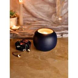 Myntra Elegant Homes Navy Blue & Navy Blue 1 pieces Jar Candle-picture-26
