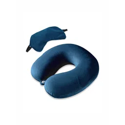 Myntra Elegant Homes Navy Blue Set of 2 Memory Foam Filled Cotton Breathable Therapedic Pillow-picture-24