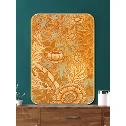 Myntra Elegant Homes Orange & Cream-Coloured 1 Piece Wood Floral and Botanical Wall Paintings-picture-30