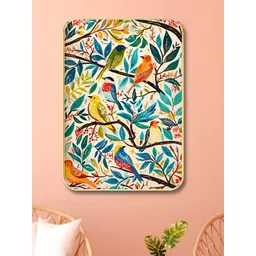 Myntra Elegant Homes Orange & Red Floral and Botanical Wood Wall Art-picture-14