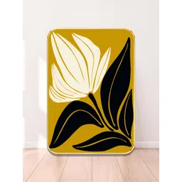 Myntra Elegant Homes Orange & White 1 Piece Wood Floral and Botanical Wall Paintings-picture-14