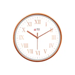 Myntra Elegant Homes Orange & White Printed Silent Analogue Contemporary Wall Clock-picture-32