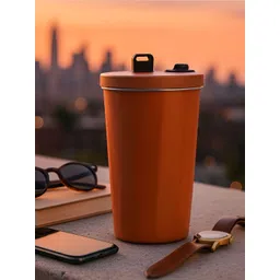 Myntra Elegant Homes Orange Stainless Steel Double Wall Vacuum Water Bottle-picture-13