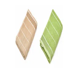 Myntra Elegant Homes Pack of 2 Brown & Green Striped 500 GSM Towel Set-picture-20