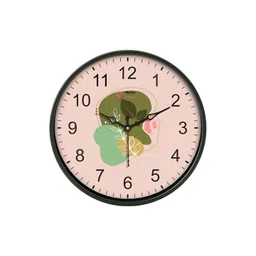 Myntra Elegant Homes Pink & Green Printed Traditional Wall Clock-picture-21