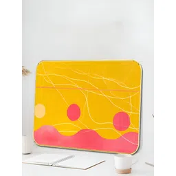 Myntra Elegant Homes Pink & Yellow 1 Piece Wood Abstract Wall Paintings-picture-36