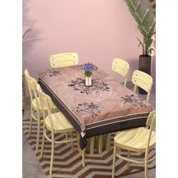 Myntra Elegant Homes Pink Floral Cotton 6-Seater Table Cover-picture-17