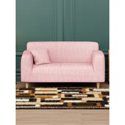Myntra Elegant Homes Pink Solid Polyester 1 Piece Sofa Cover With Arms-picture-23